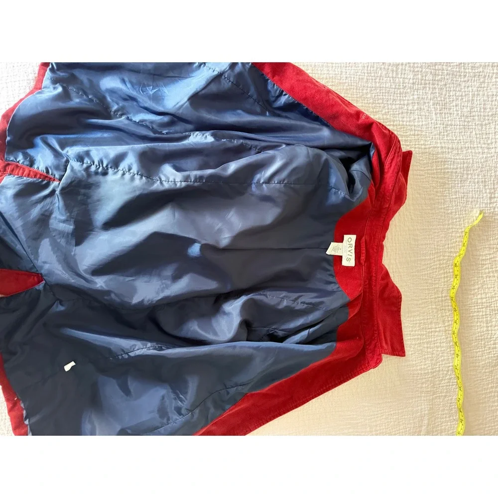 Orvis Burnt Orange Corduroy Barn Utility Jacket Cotton Chore Classic Lined‎ S